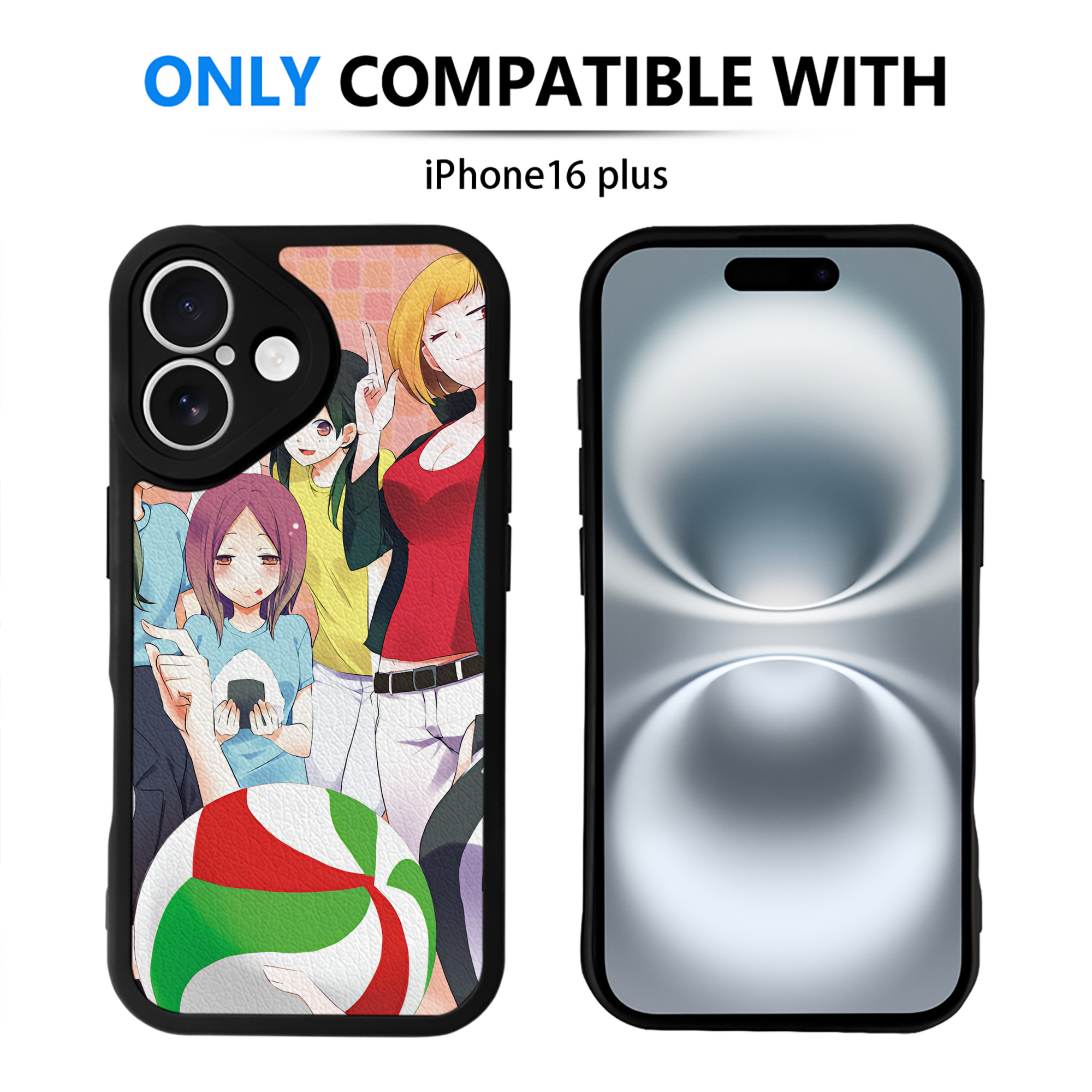 （画像用） ハイキュー!! Haikyu!! 【iPhone 16シリーズ対応】シリコンスマホケース（レザー調） 材質：シリコン
